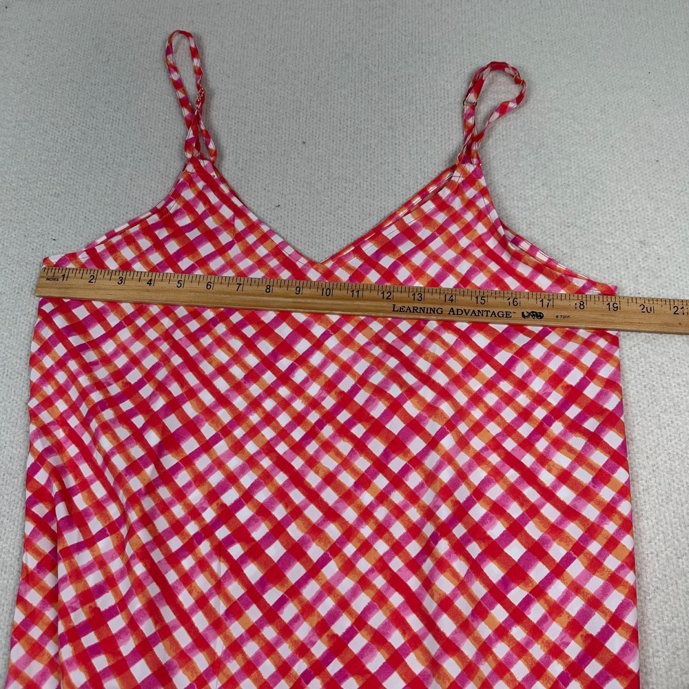 NWT Tommy Bahama Harbour Island Ruffle Dress Medium Gingham Pink Cruise Vacation - Picture 7 of 11